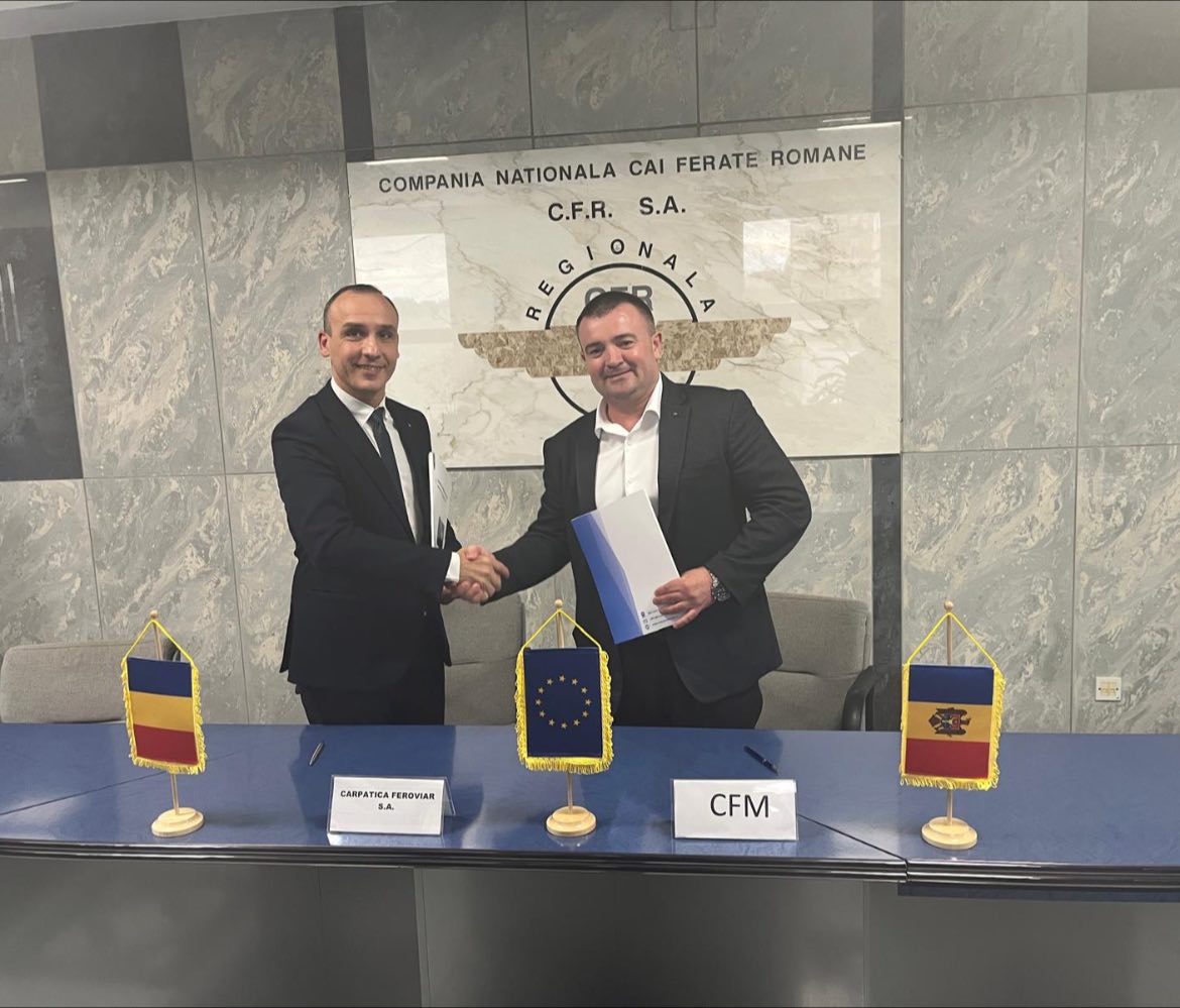 Acord între Carpatica Feroviar și CFM pentru transportul de mărfuri România-Moldova