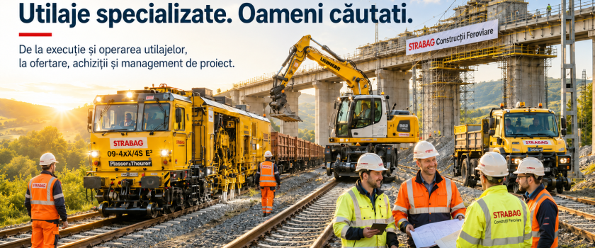STRABAG: Proiecte noi, utilaje specializate și locuri de muncă pentru profesioniștii din domeniu