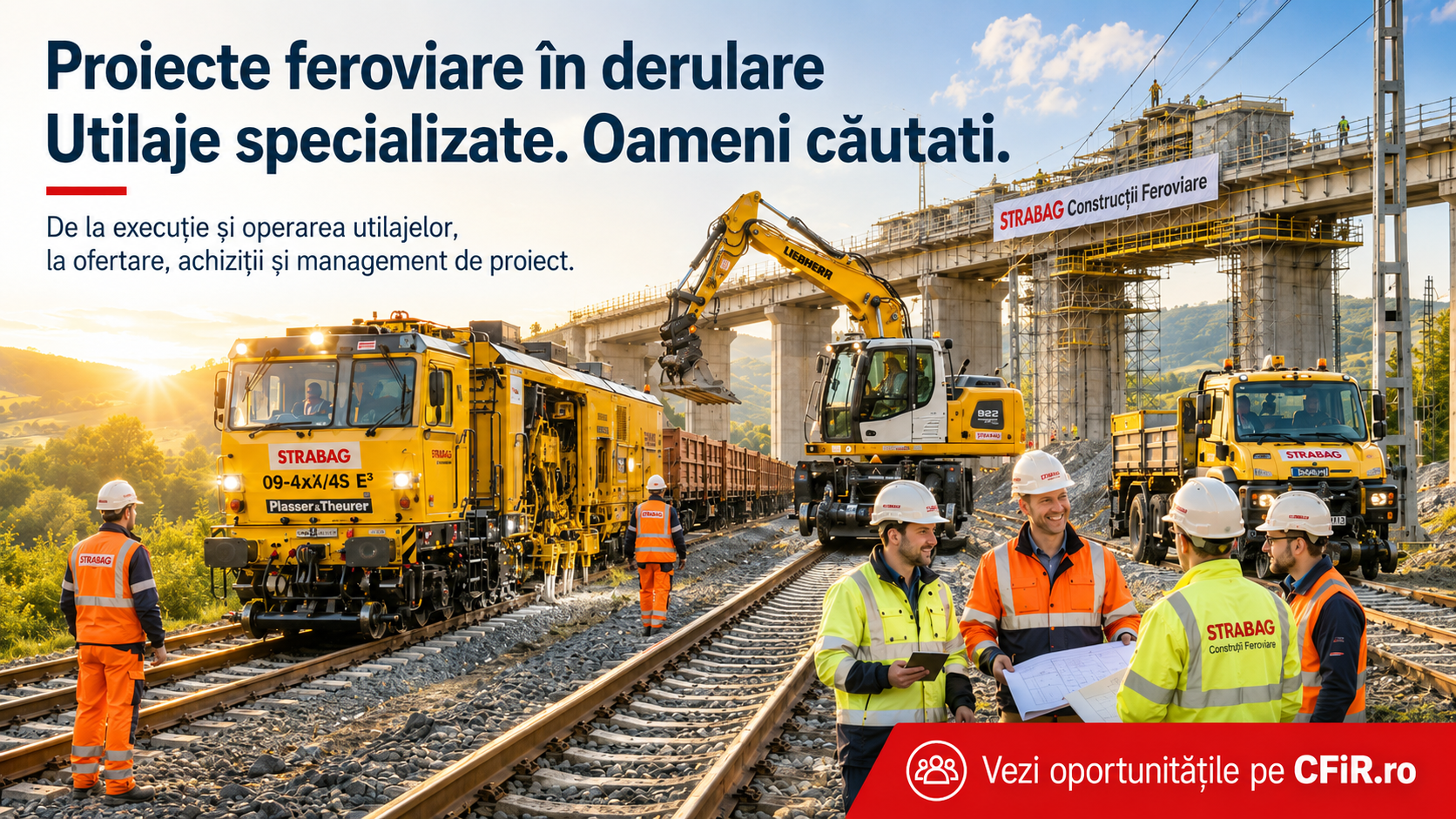 STRABAG: Proiecte noi, utilaje specializate și locuri de muncă pentru profesioniștii din domeniu
