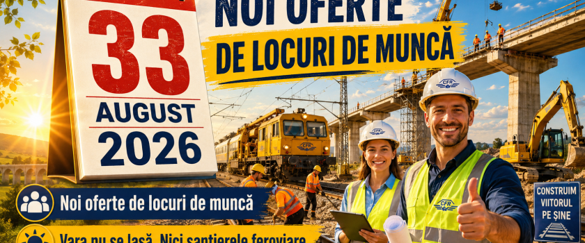 Anunțurile săptămânii 27 august – 2 septembrie pe CFiR. STRABAG, Consis Proiect, ASTRA Vagoane Călători, Routier European Transport și Carpatica Feroviar