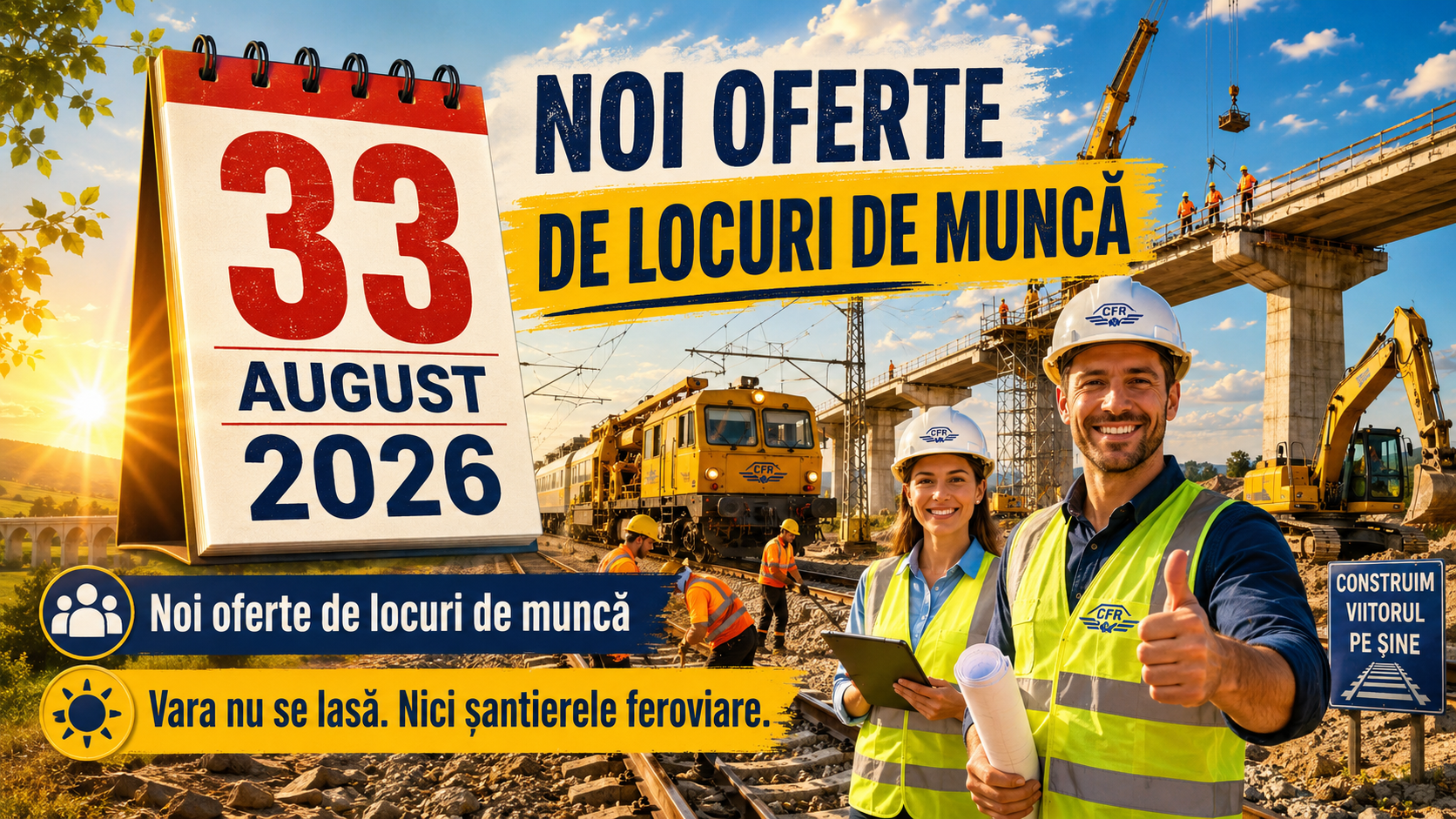 Anunțurile săptămânii 27 august – 2 septembrie pe CFiR. STRABAG, Consis Proiect, ASTRA Vagoane Călători, Routier European Transport și Carpatica Feroviar